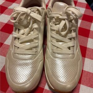 Skechers Beige Lace-Up Sneakers